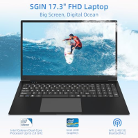 SGIN - Notebook 17,3" 4 GB RAM 128 GB SSD ROM Notebook (TF 512 GB), I3 5005U, FHD IPS, 2 x USB 3.0, Bluetooth 4.2, WiFi Dual Ban